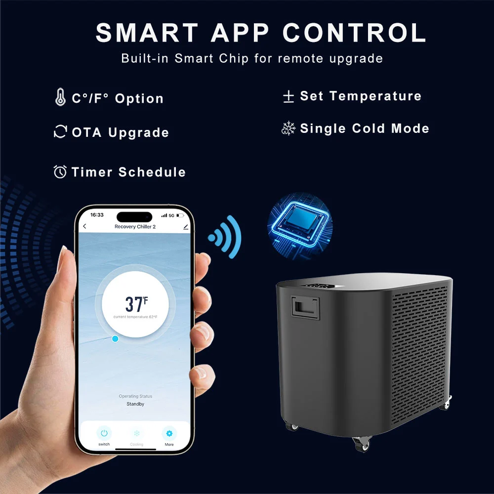 1Hp Ice Bath Chiller Iot Wifi Connected